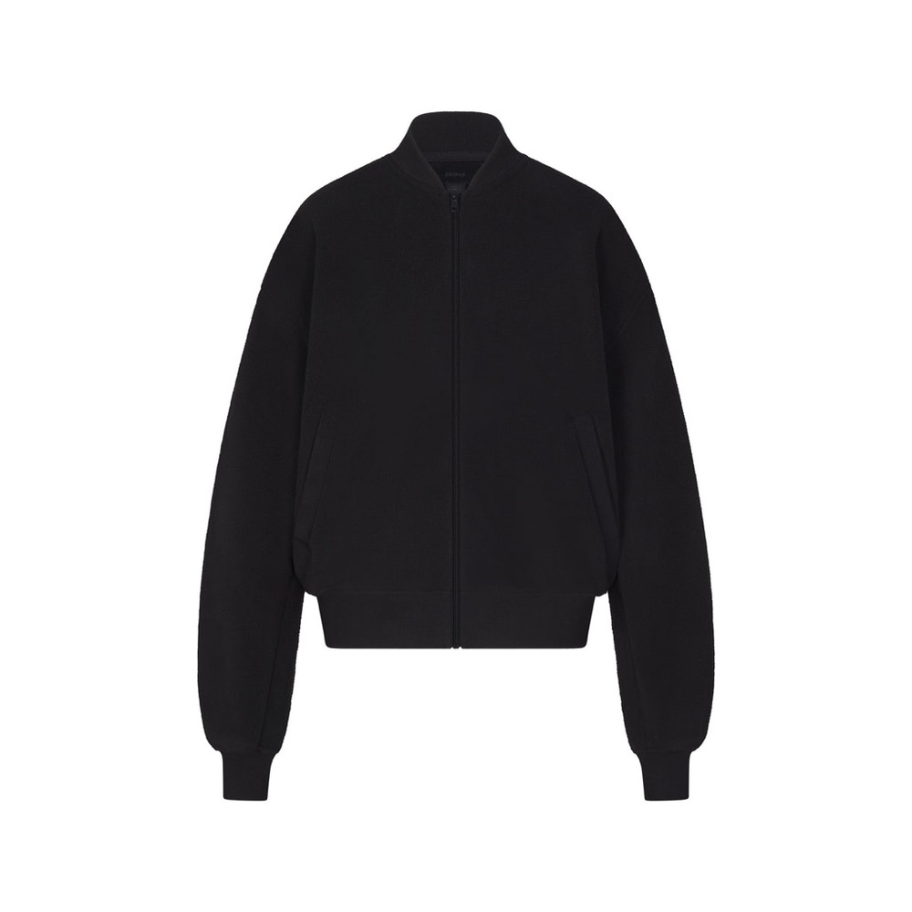 NWT XS SKIMS BOMBER FLEECE ZIP UP